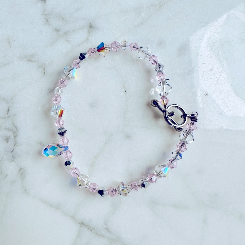 Iridescent Teardrop Rainbow Prism Bracelet